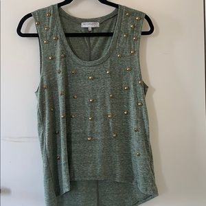 Cool green tank top with studs